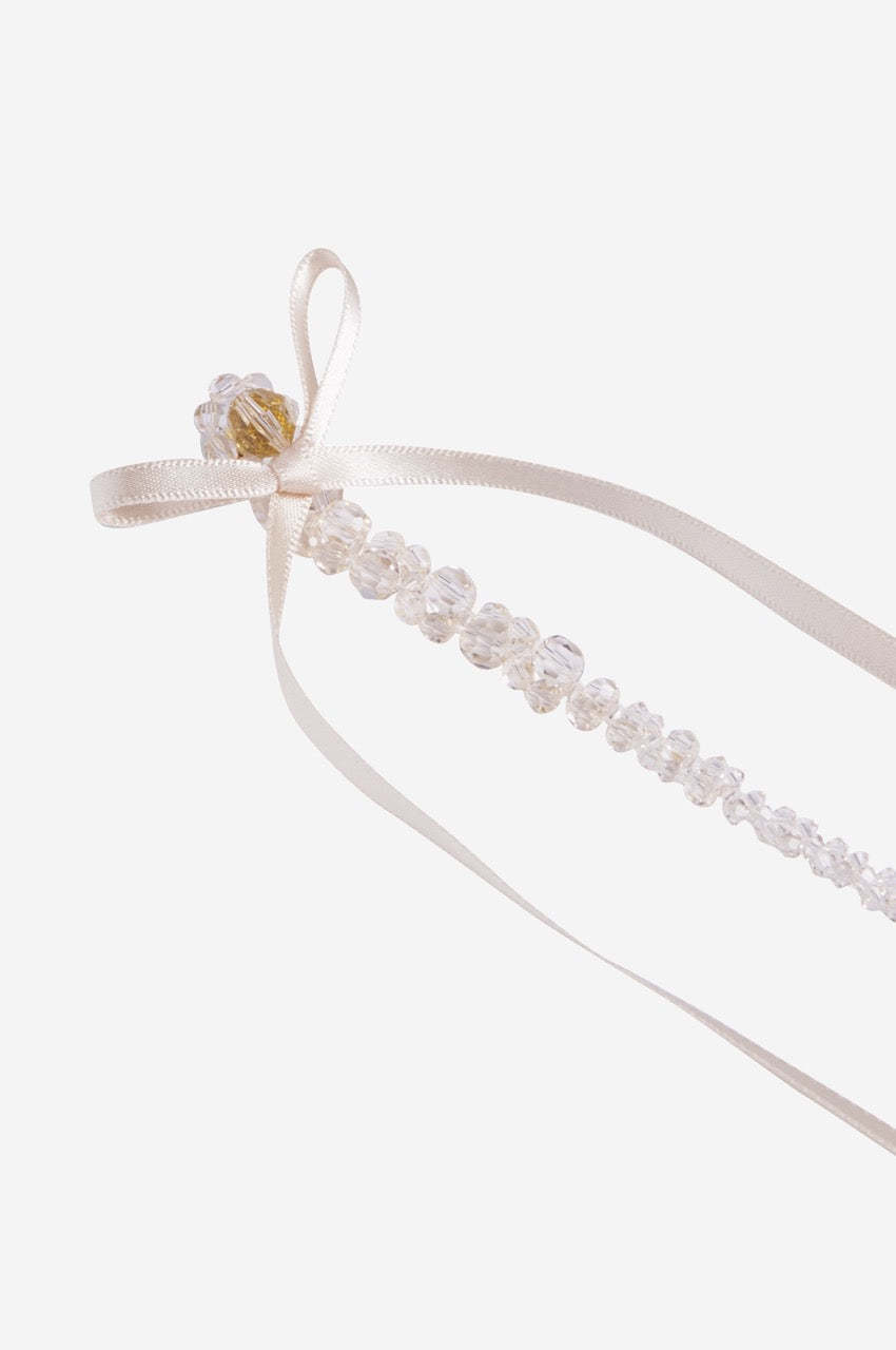 Simone Rocha Ribbon Bow Dangle Earrings In White