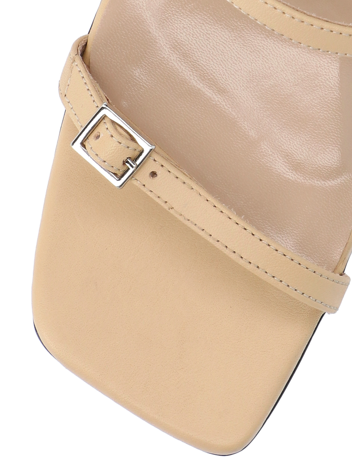 By Far Open Toe Slip-on Sandals In Nude