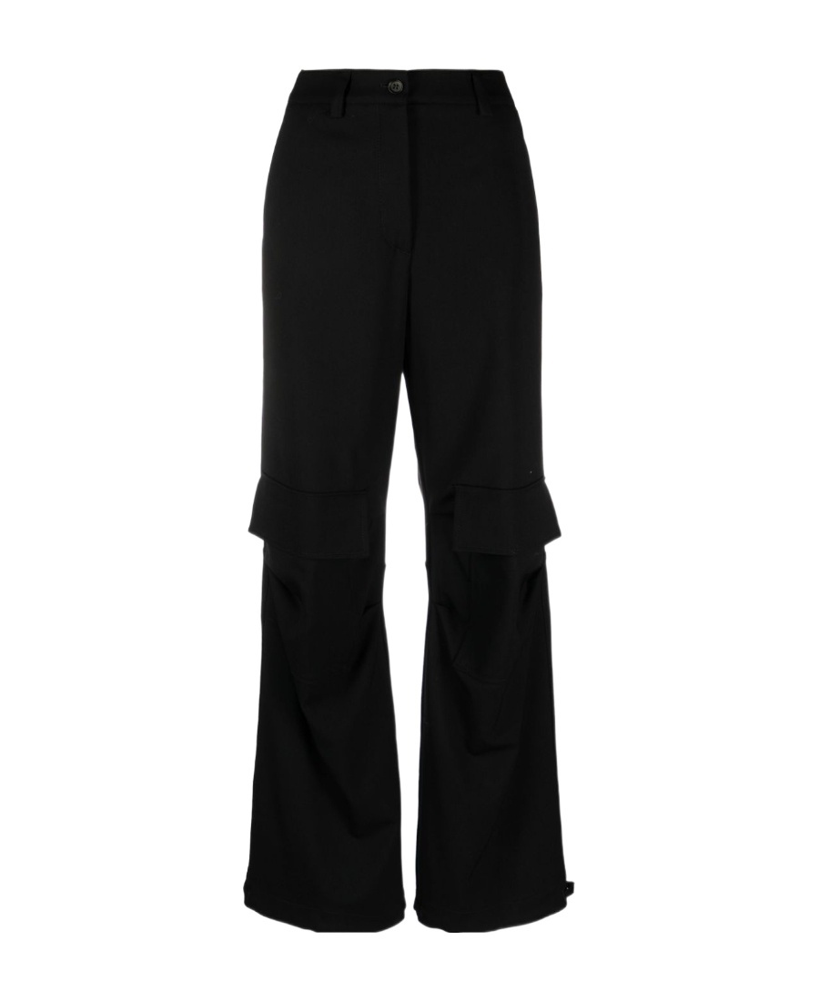 P.a.r.o.s.h Wool Flared Cargo Trousers