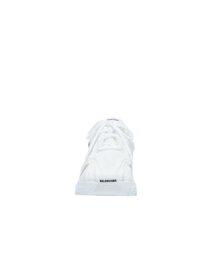 Balenciaga Modern White Sneakers With Breathable Mesh Upper In White