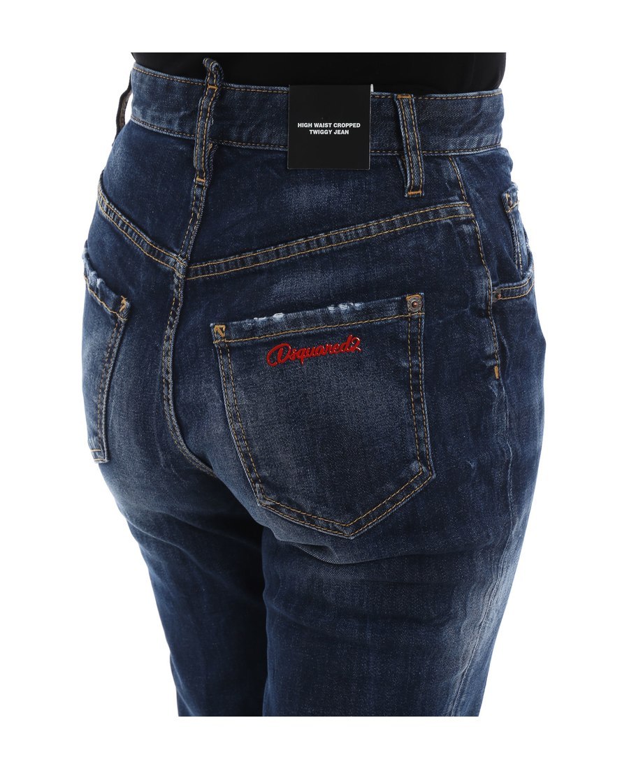 Dsquared2 High-waisted Jeans In Blue