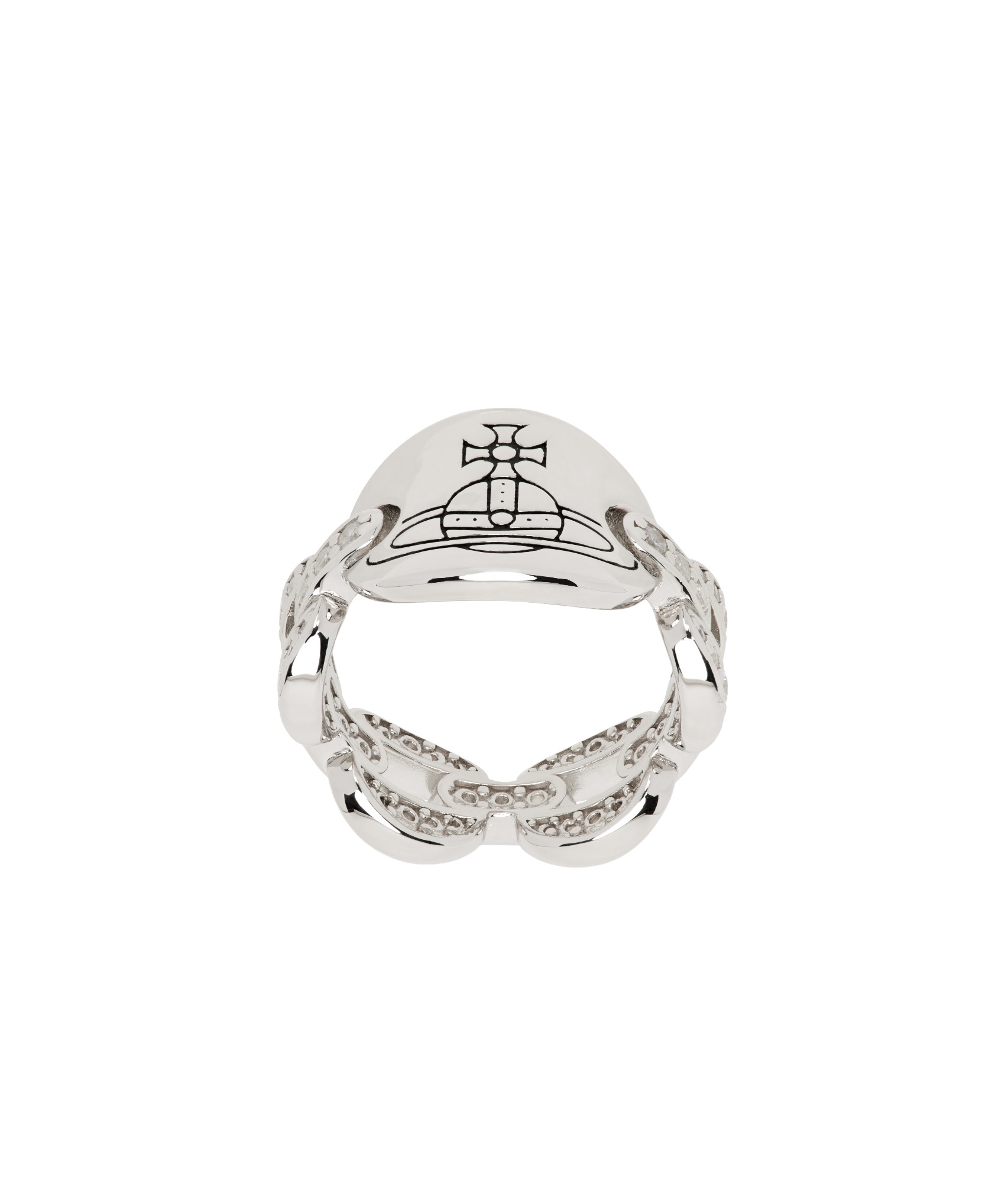 Vivienne Westwood Logo Ring In White