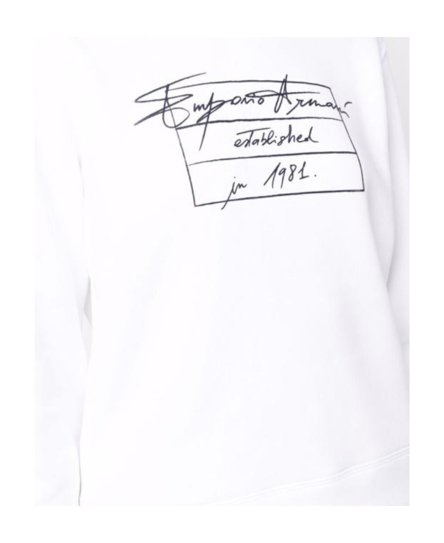 EMPORIO ARMANI GRAPHIC-PRINT COTTON-BLEND SWEATSHIRT
