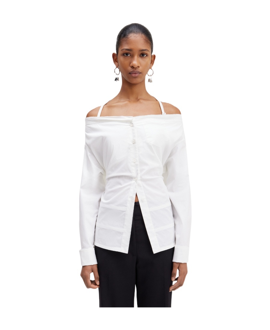 Jacquemus La Chemise Peplo Blouse In White