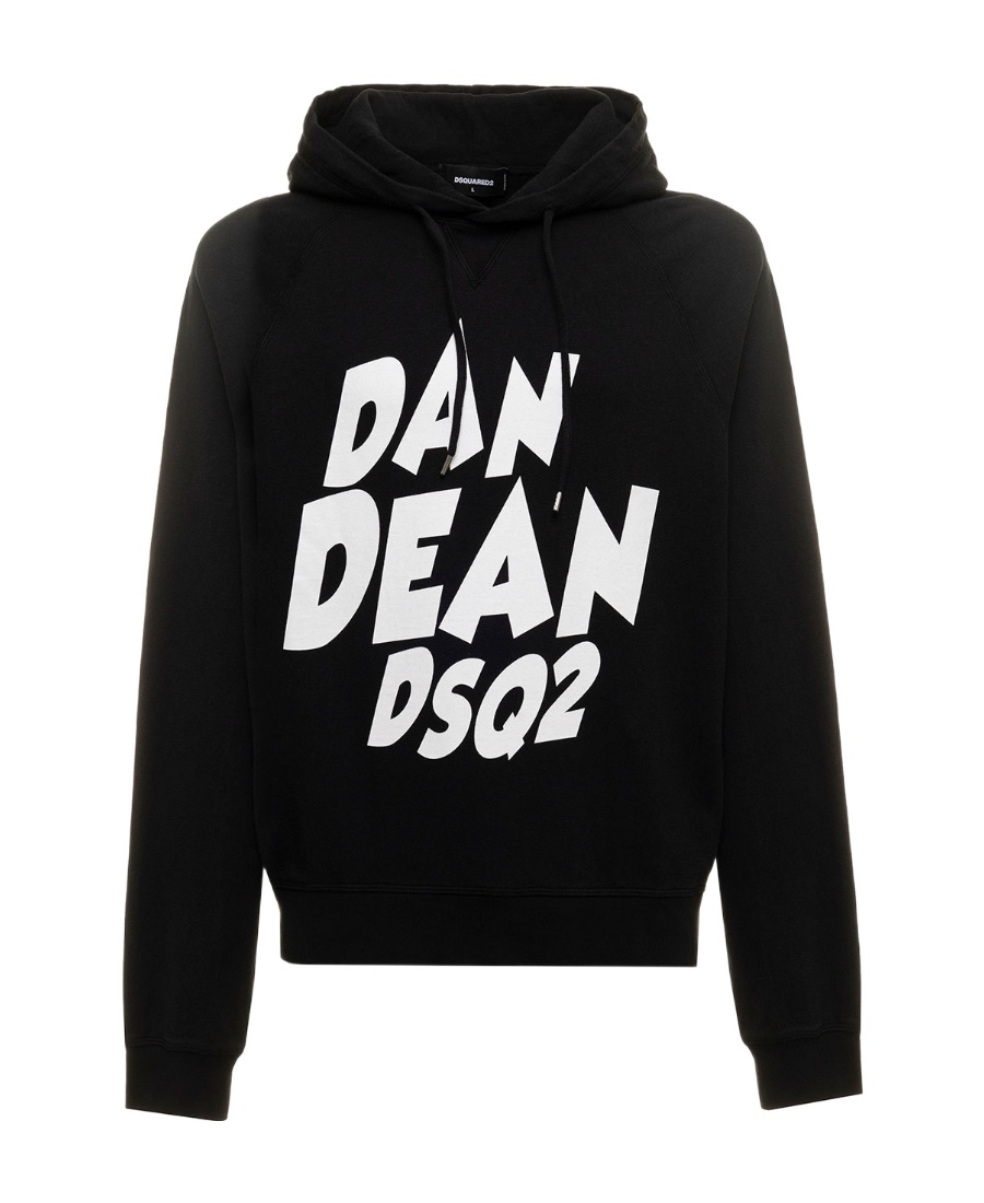 Dsquared2 Logo-print Pullover Hoodie In Black