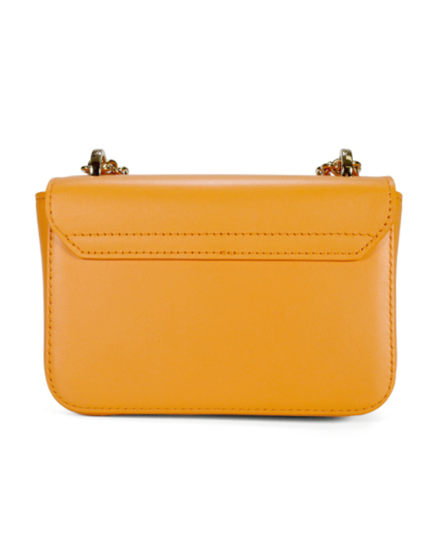 Shop Furla Debossed-logo Crossbody Bag In Yellow