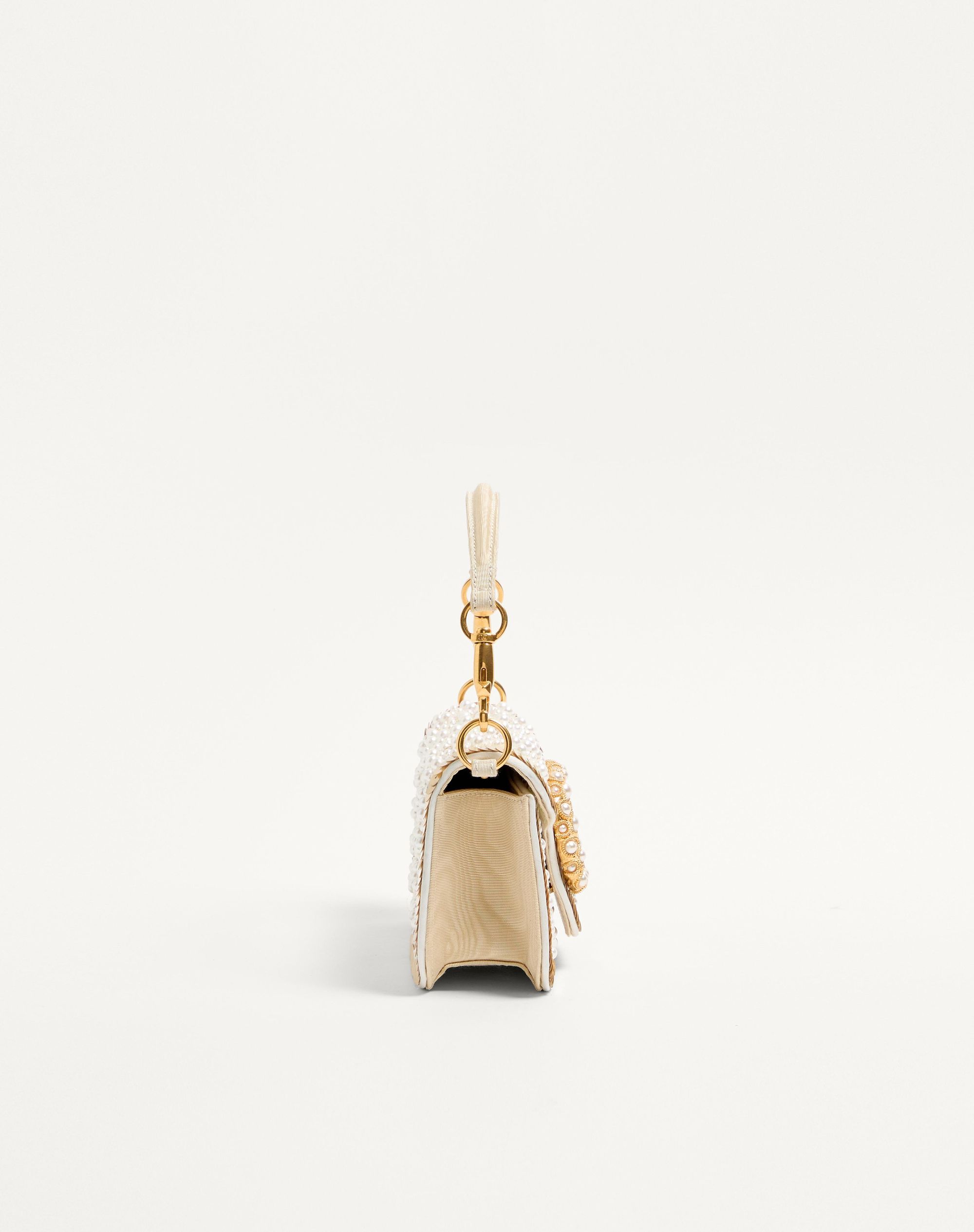 Valentino Small Locò Shoulder Bag With Embroidered Gemstone Logo In Multi