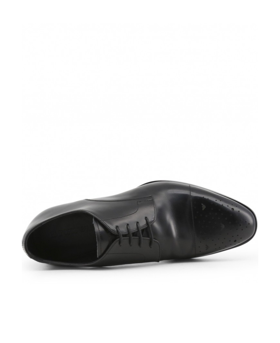 Emporio Armani Tie Business Casual Shoes In Black