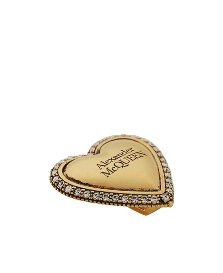 Alexander Mcqueen Debossed-logo Lace Lock In Yellow