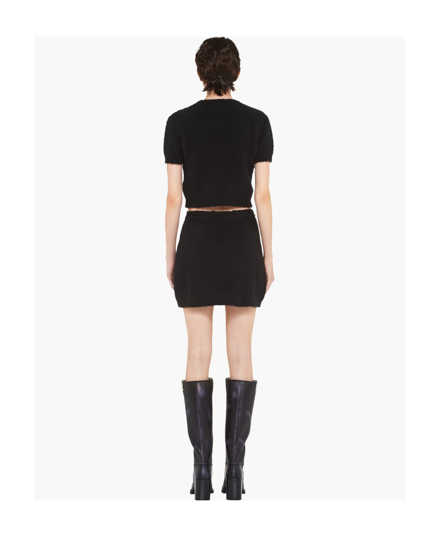 MIU MIU BOUCLÉ MINISKIRT