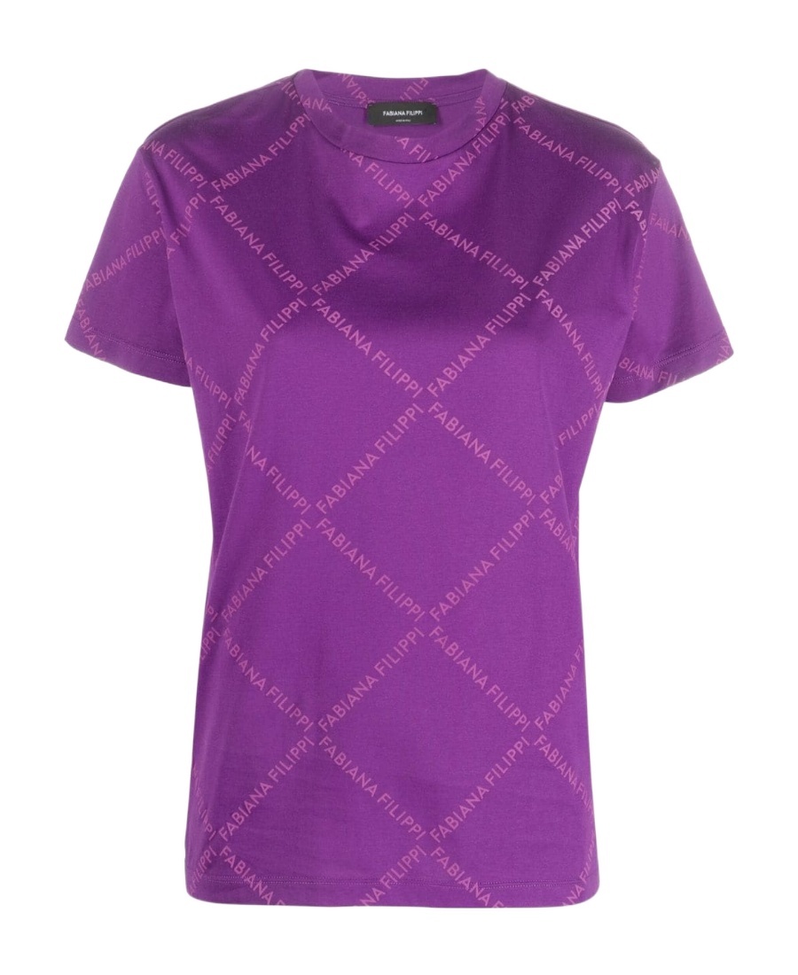 Shop Fabiana Filippi Short-sleeved T-shirt In Purple