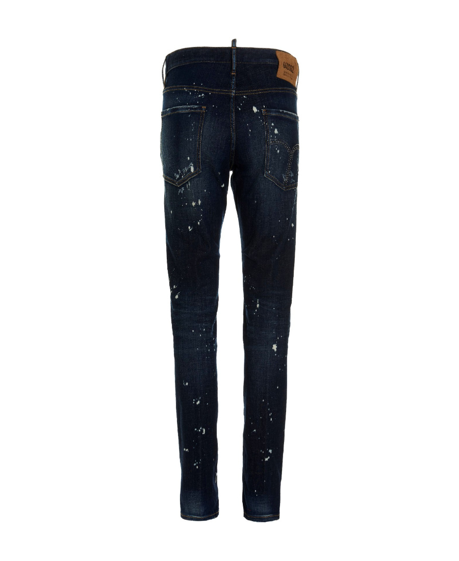 Dsquared2 Distressed-effect Straight-leg Jeans In Black