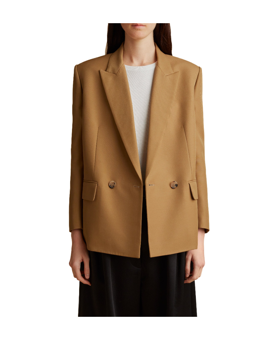 Khaite Double-breasted Blazer In Brown