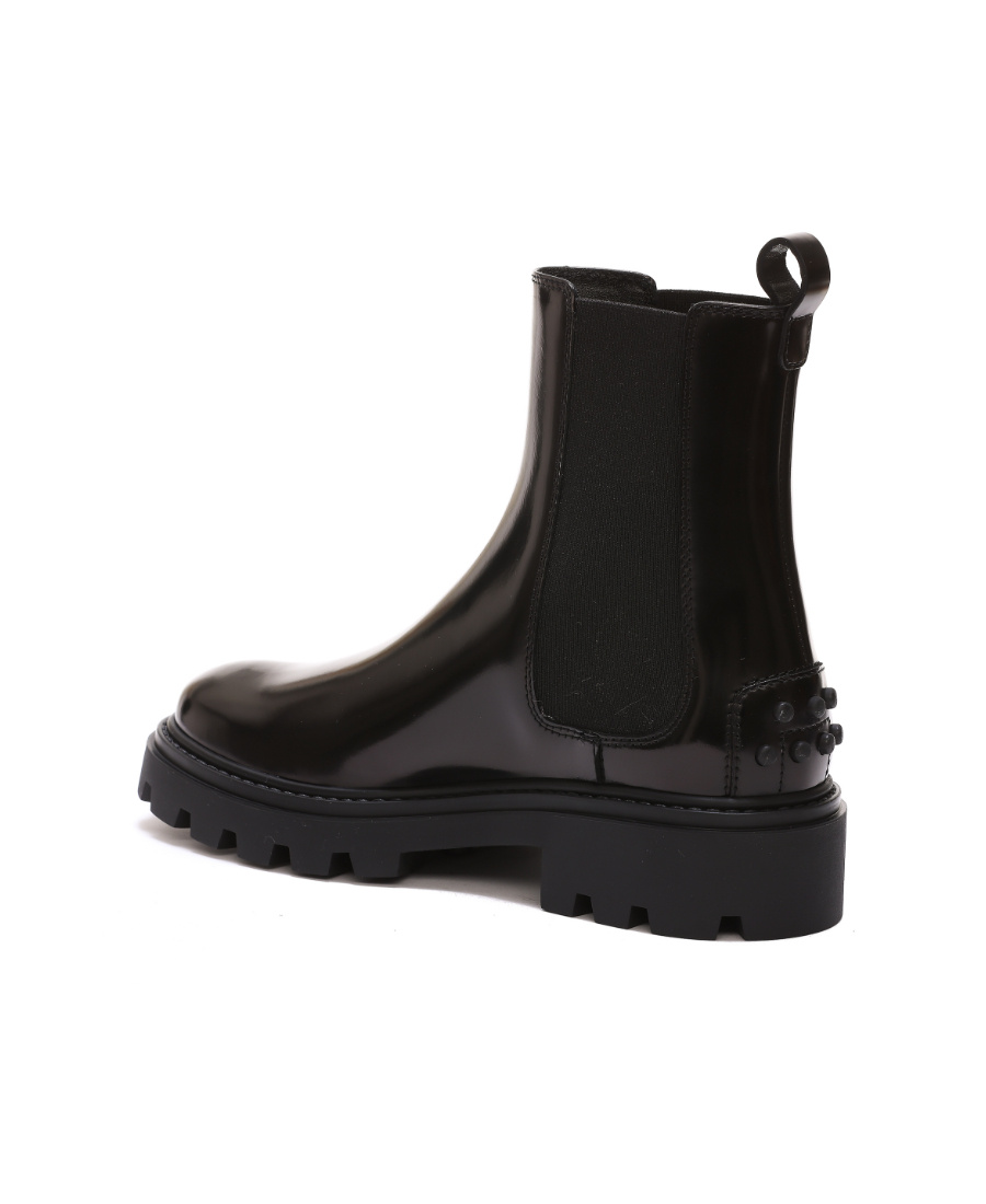 Tod's Polished Leather Ankle Boots In Multi