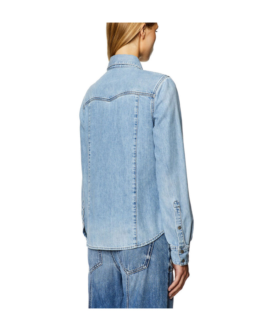 Diesel De-waves Denim Shirt In Blue
