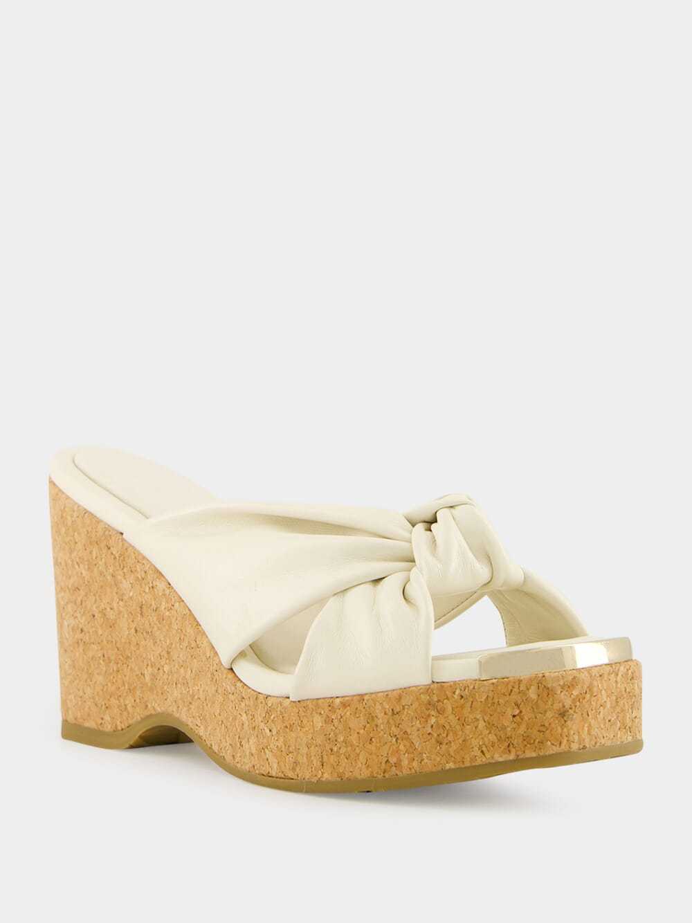 Jimmy Choo Square Toe Wedge Heels In Multi