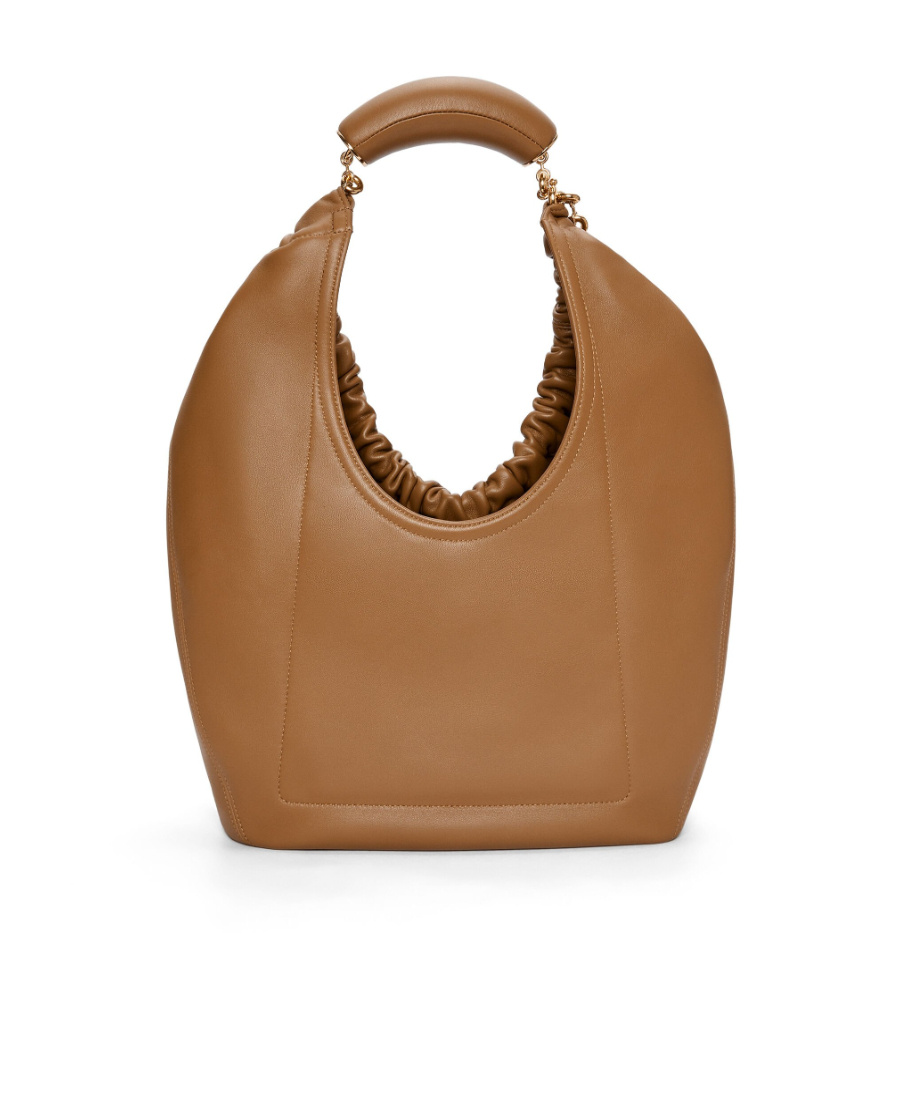 Loewe Squeeze Medium Leather Shoulder Bag In Brown