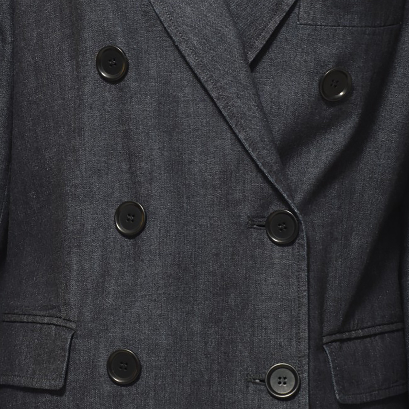 Aspesi Double-breasted Long Sleeved Denim Blazer