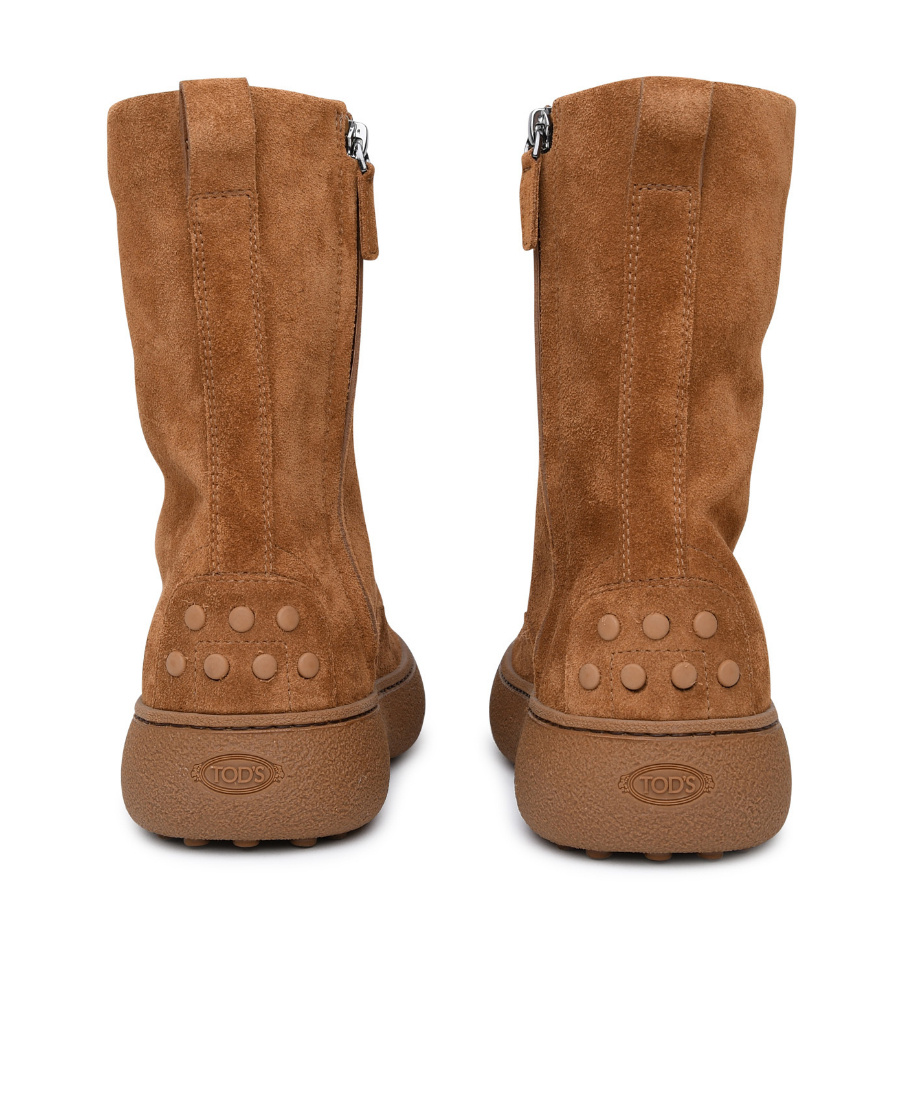 Tod's W. G. Lace-up Ankle Boots In Suede In Brown