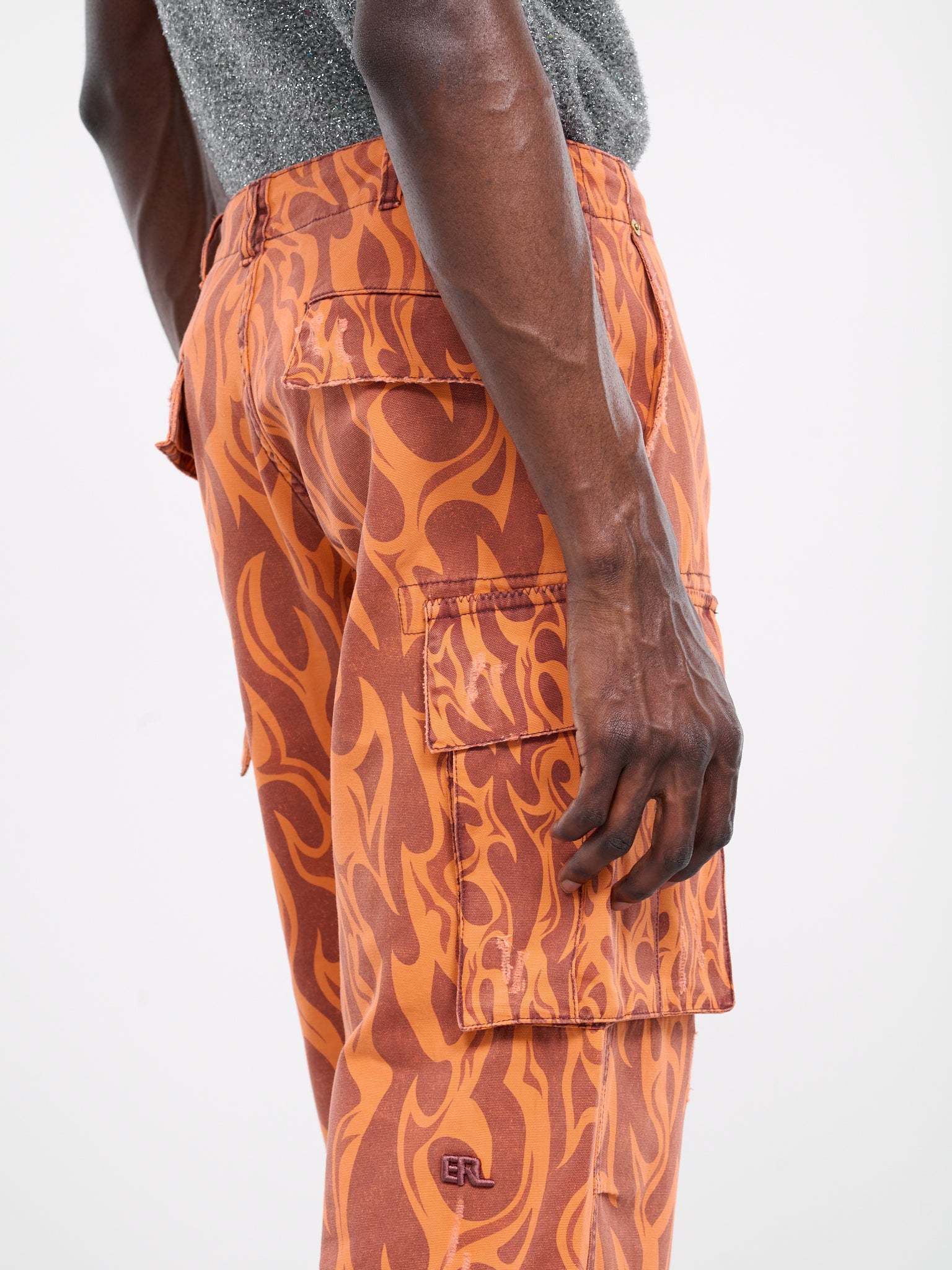 Erl Elastic Waist Overalls In Multicolor