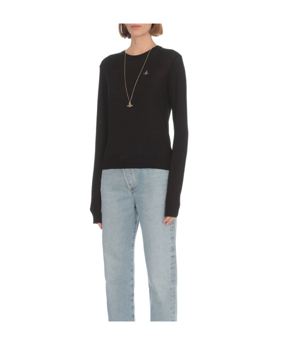 Vivienne Westwood Women Cotton And Cashmere Blend Jumper In Black