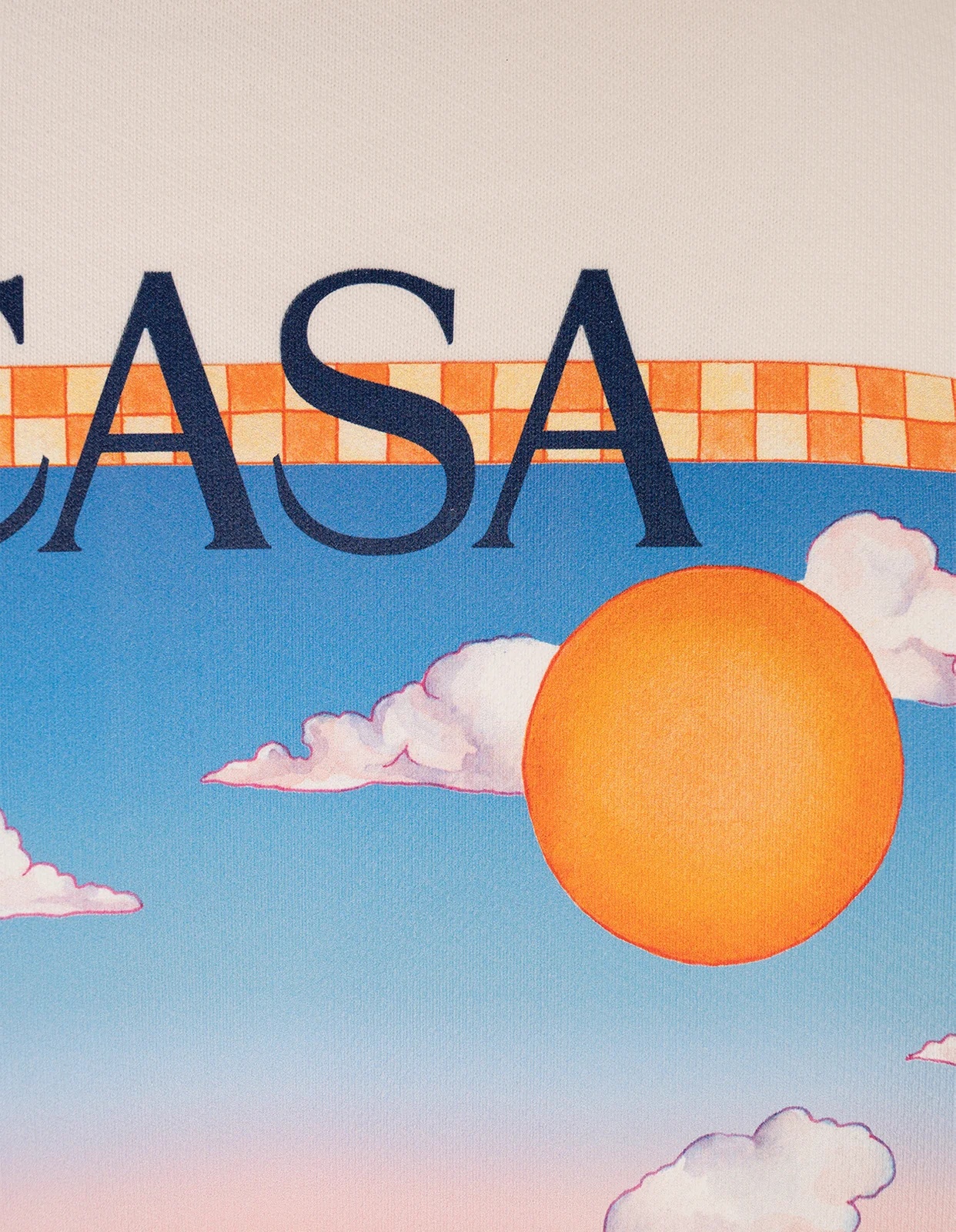 Casablanca Surreal Pool Printed Hoodie In White