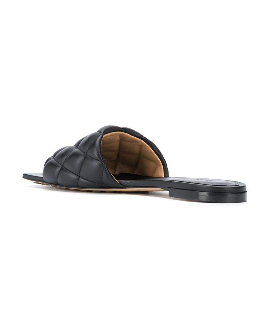 Bottega Veneta Woman Sandals Black Size 11 Soft Leather In Black