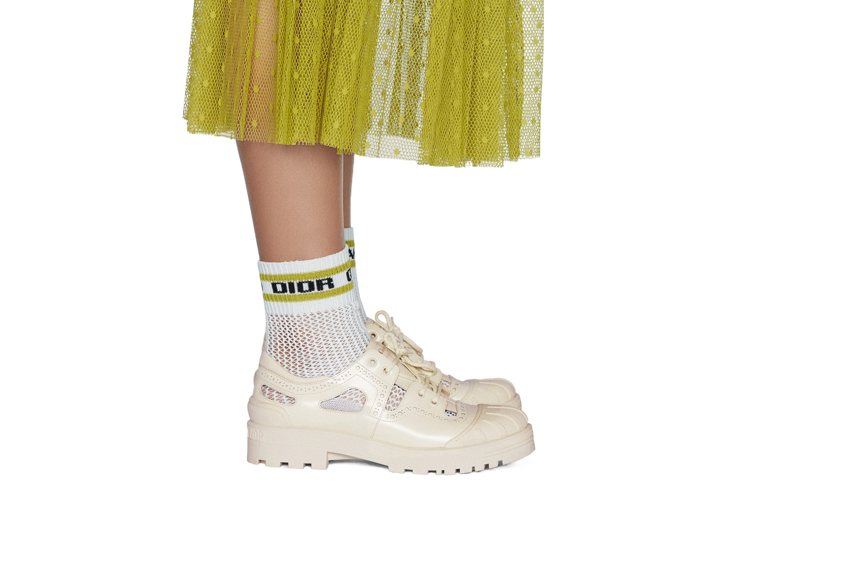 Dior Iron Derby Shoes In White