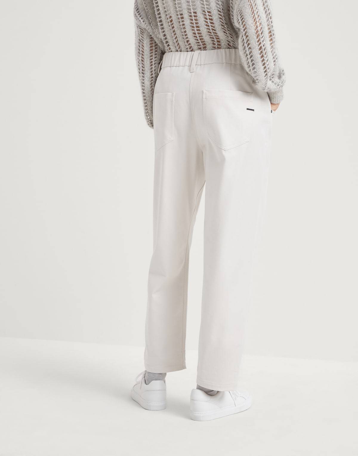 Brunello Cucinelli Straight-leg Cotton Trousers In White