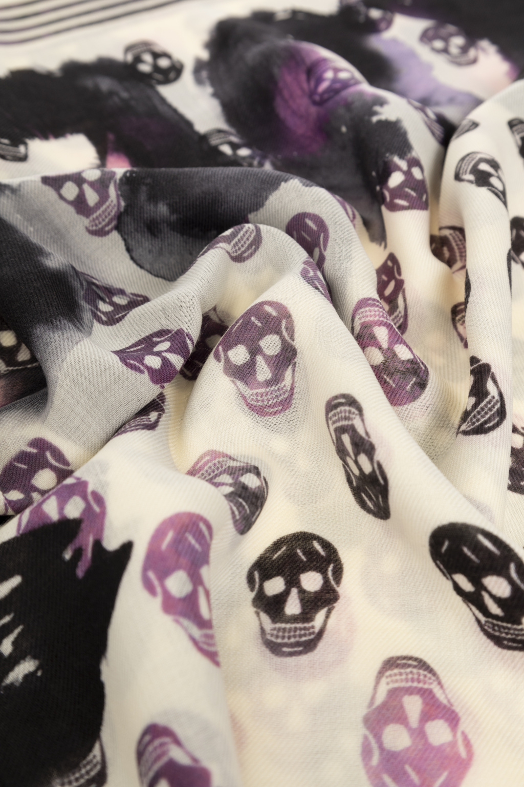 Alexander Mcqueen Skull-print Wool Scarf