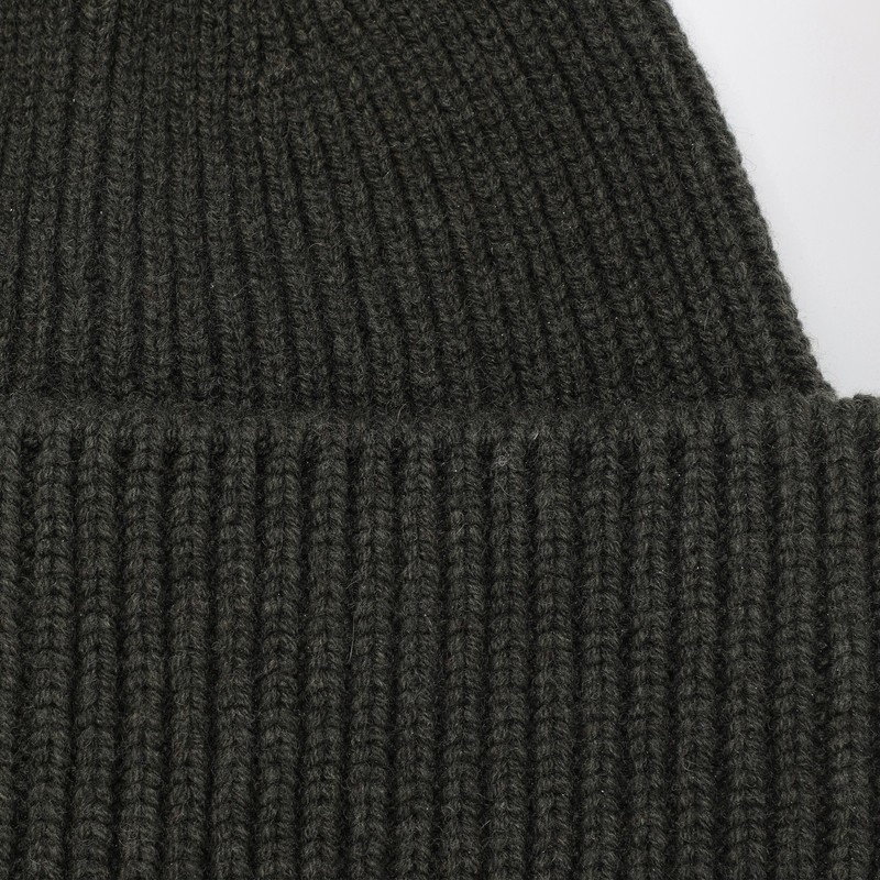 Destin Surl Rib Knitted Hat In Black