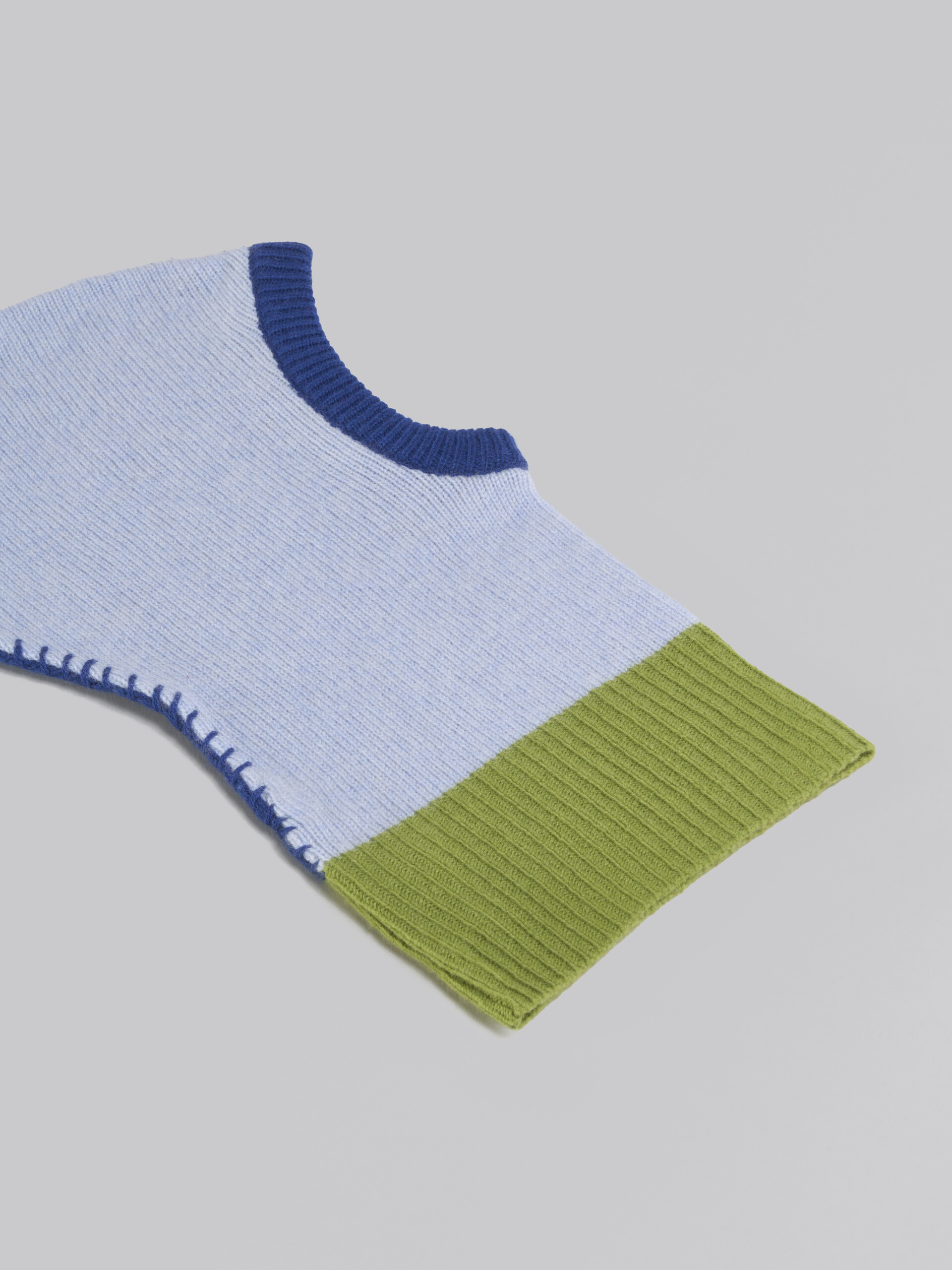 Marni Colour-block Cashmere Balaclava In Blue