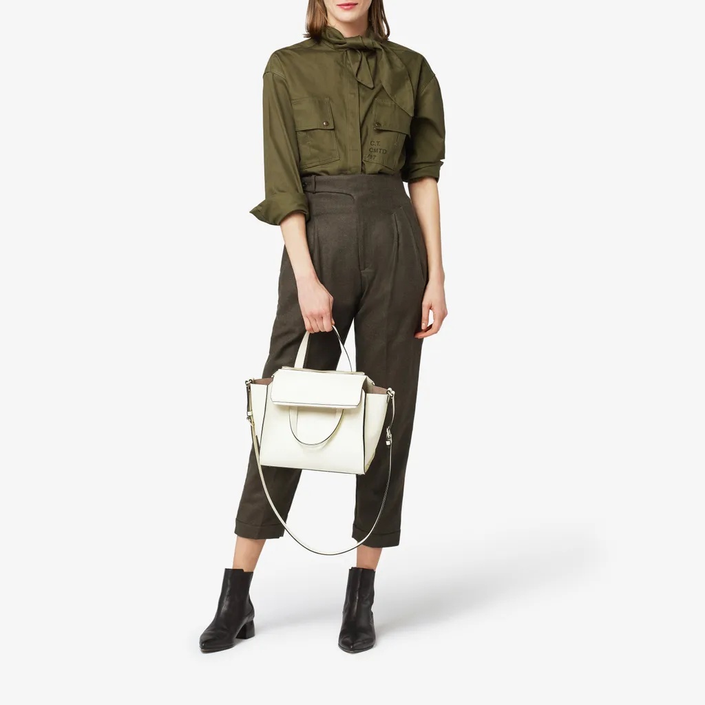 Valextra Passepartout Top-handle Tote Bag In White