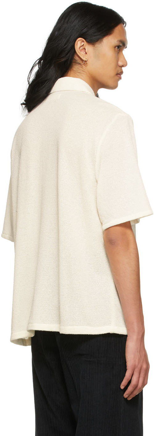Our Legacy Textured-finish Short-sleeved Box Shirt In White