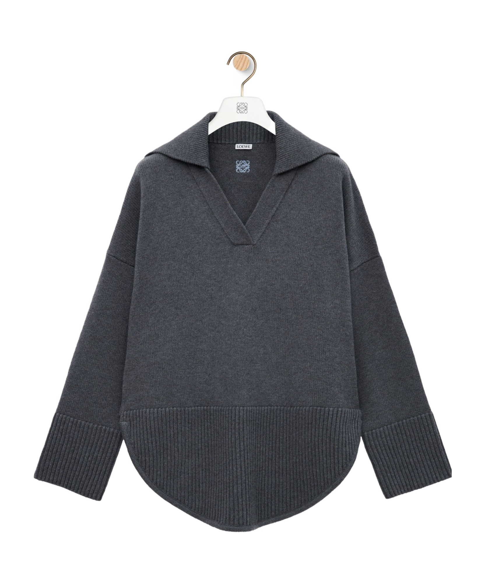 Loewe Long-sleeved Cardigan In Gray