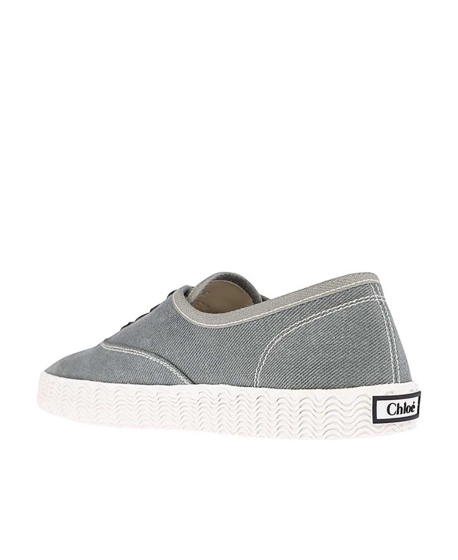 Chloé Tie Low-top Casual Shoes In Gray