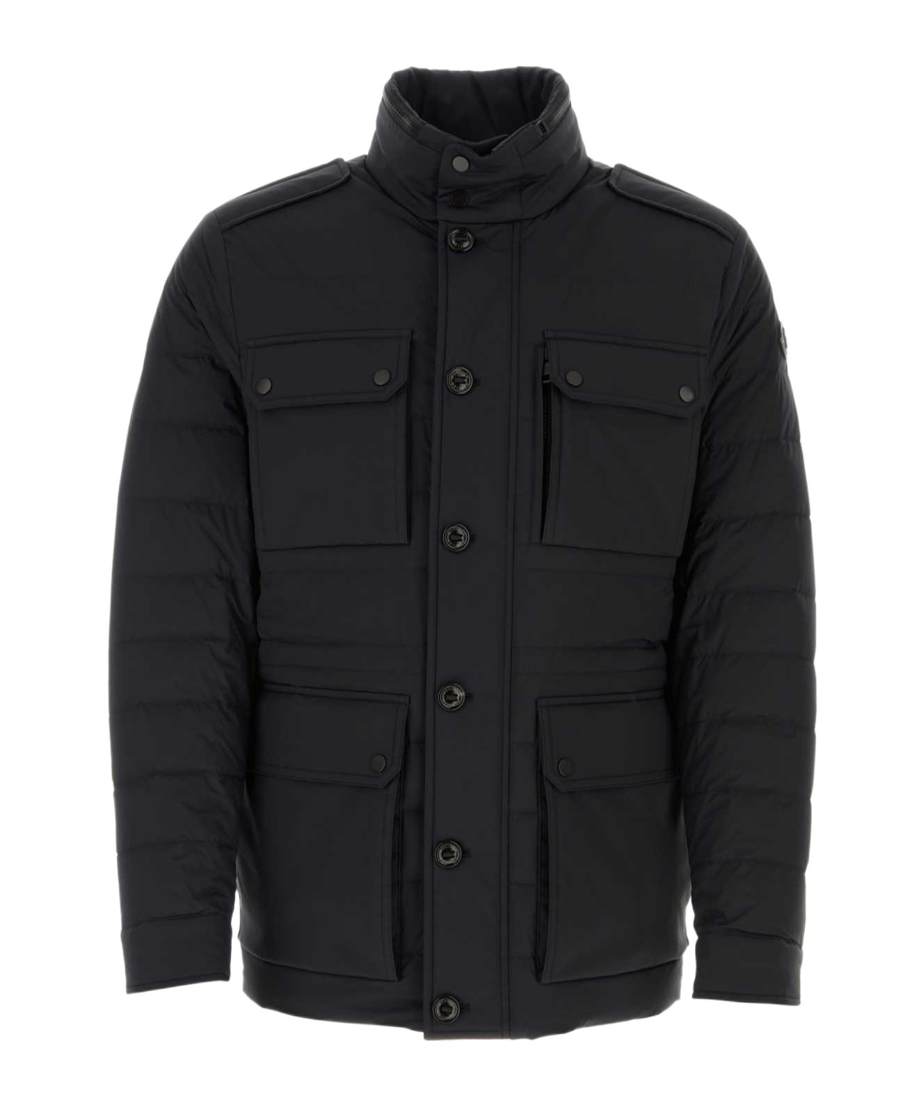 Moncler Munt Hooded Zip-up Down Jacket In Black