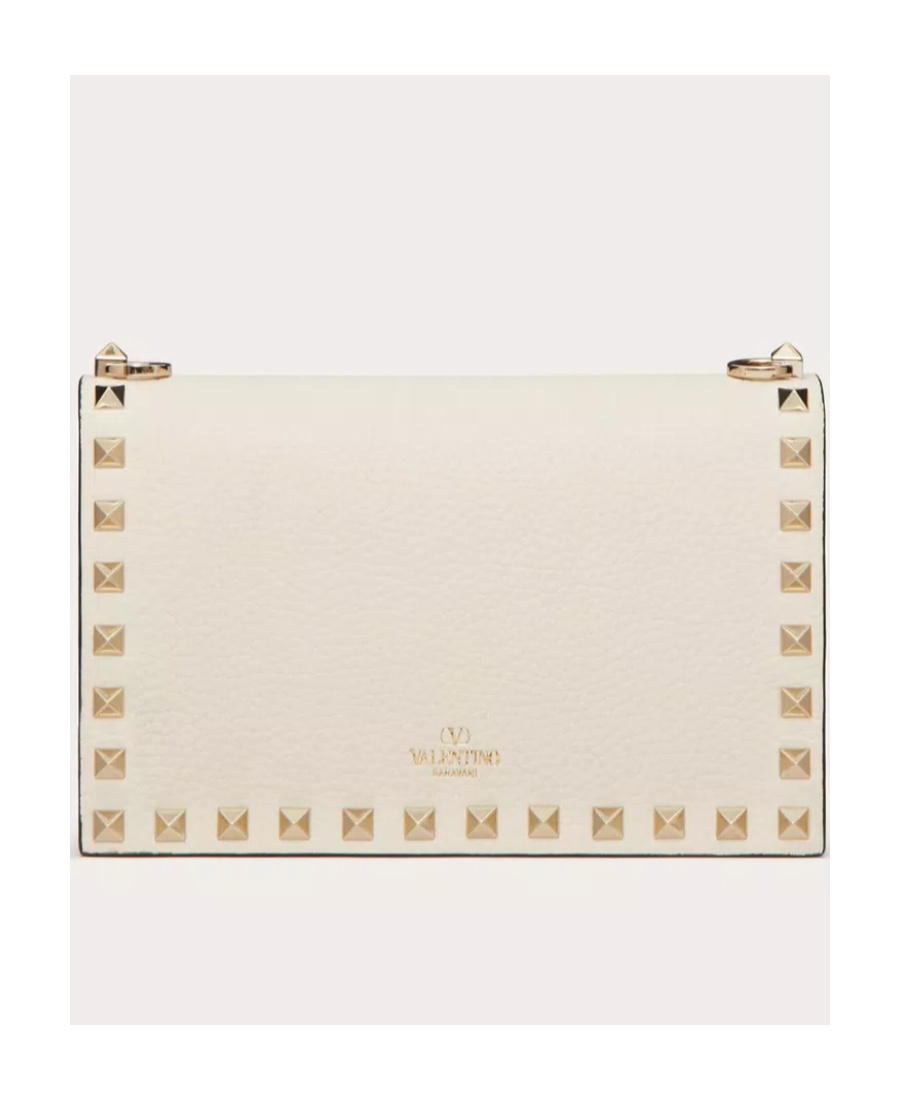 Valentino Rockstud Leather Crossbody Bag In White