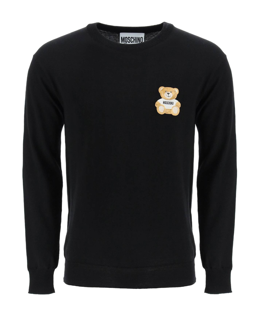 MOSCHINO MOSCHINO TEDDY BEAR PATCH CREWNECK KNITTED JUMPER