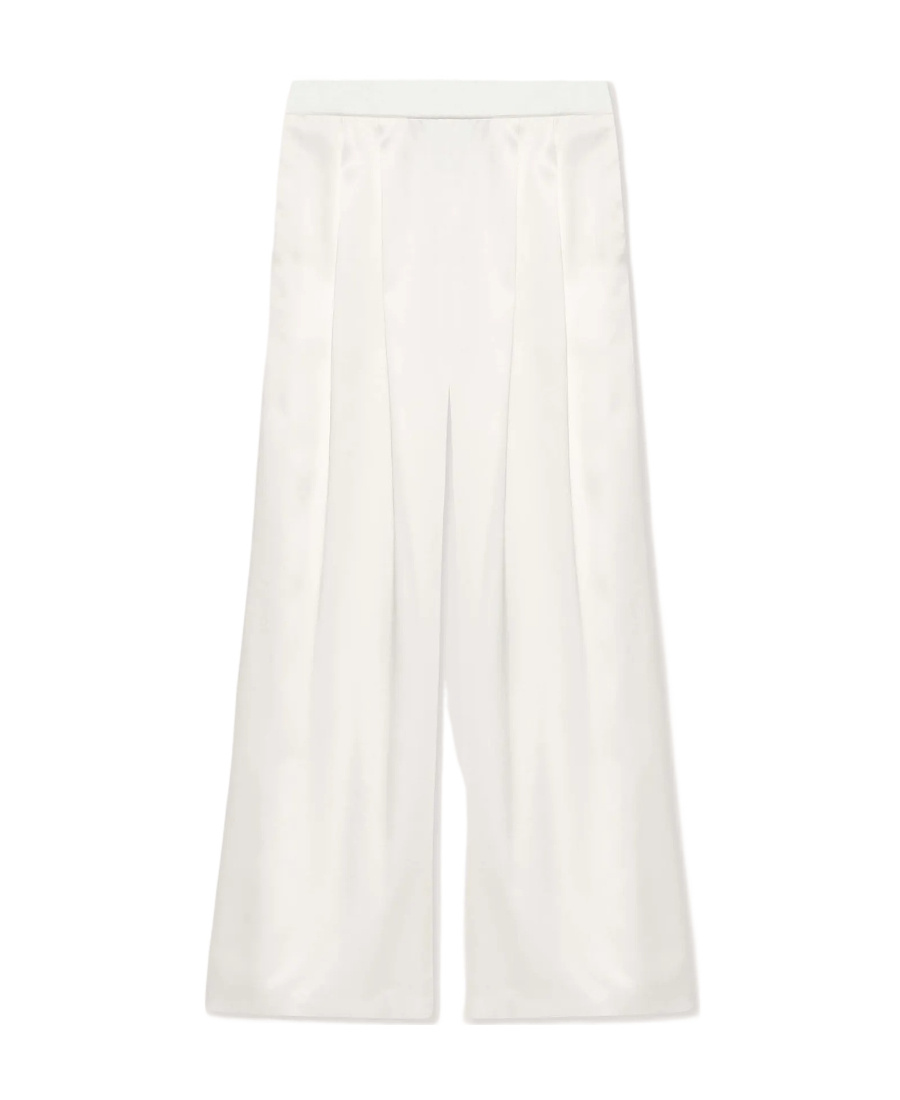 Fabiana Filippi Pleated Wide-leg Trousers In White