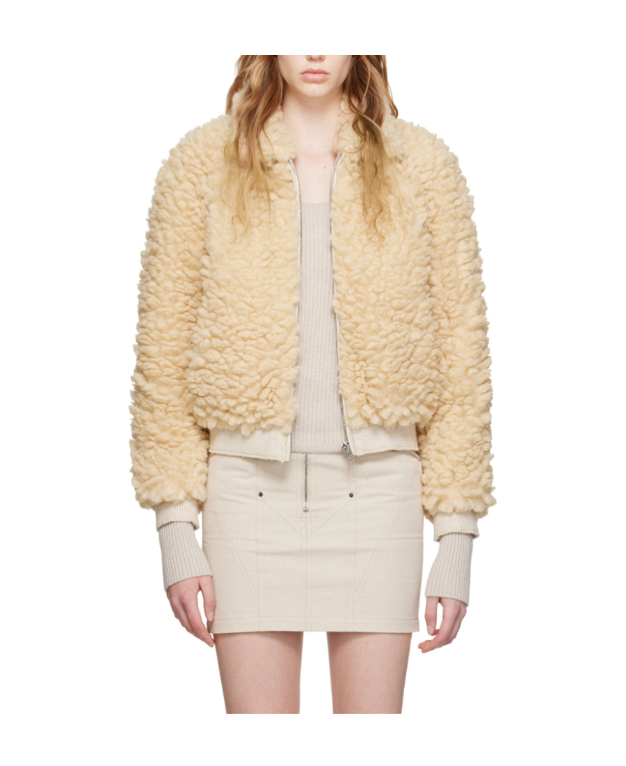 Isabel Marant Zipper Pilot Jacket In Nude