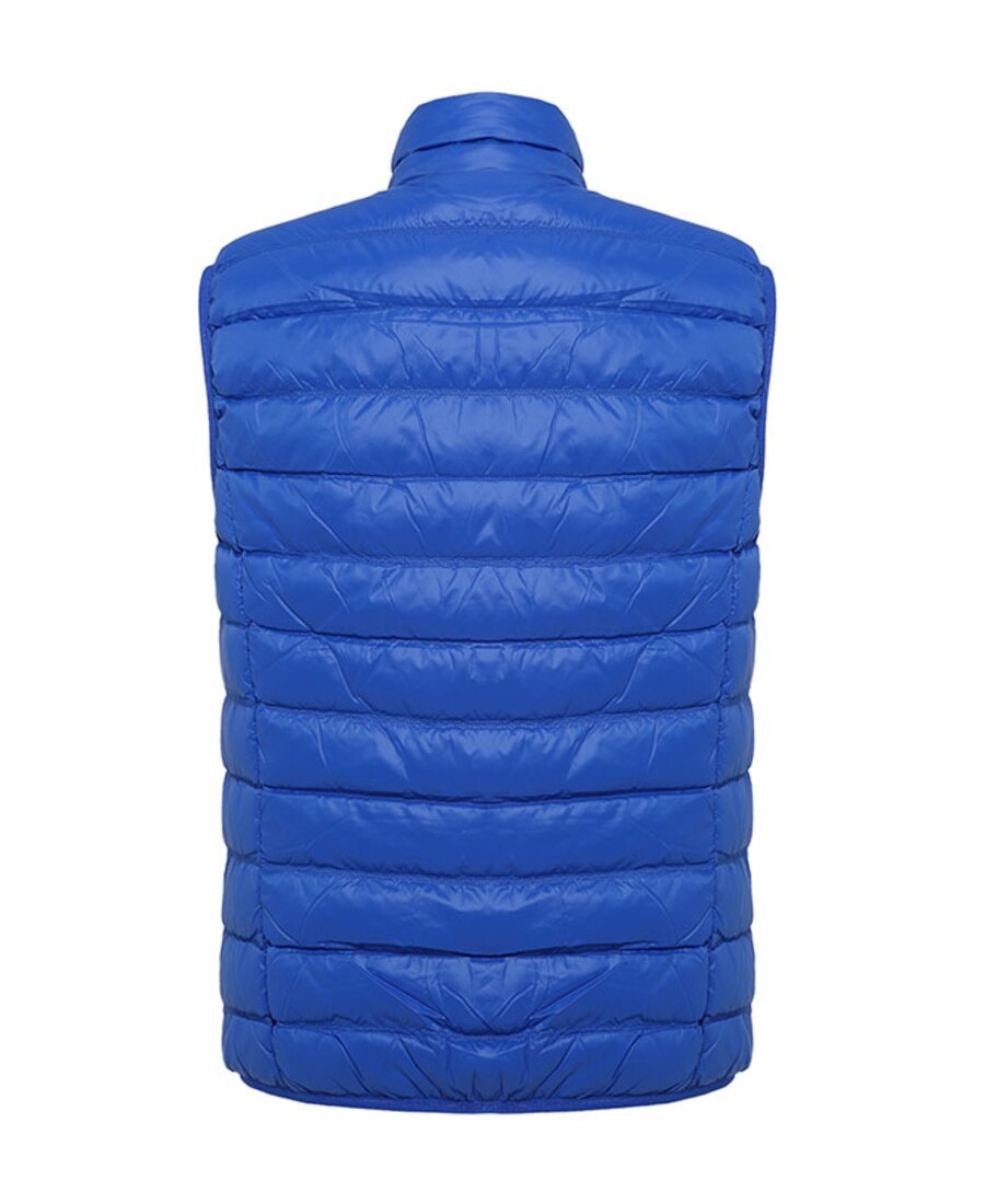 Ea7 Waistcoat Quilted Down Jacket In Blue
