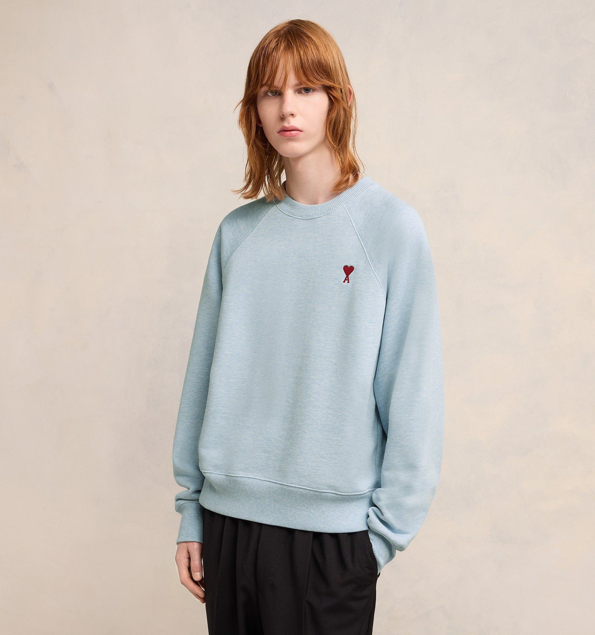 Shop Ami Alexandre Mattiussi Ami Paris Ami De Coeur Logo Detailed Long Sleeved Sweatshirt In White