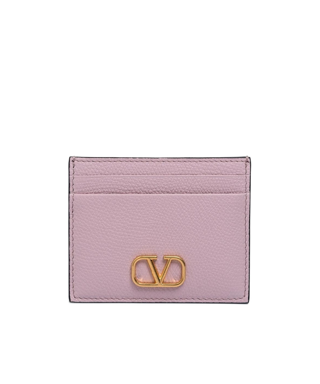 Valentino Logo Card Holder In Pink