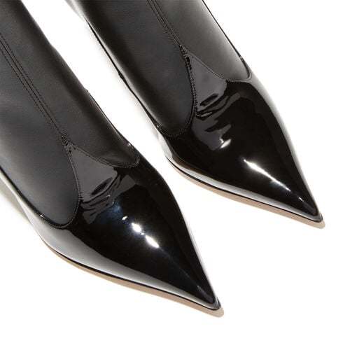 Casadei Super Blade Divina 115mm Leather Boots In Black