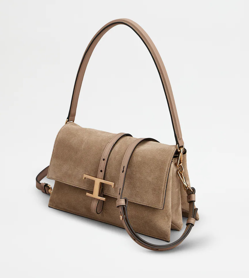 Tod's T Timeless Mini Shoulder Bag In Brown