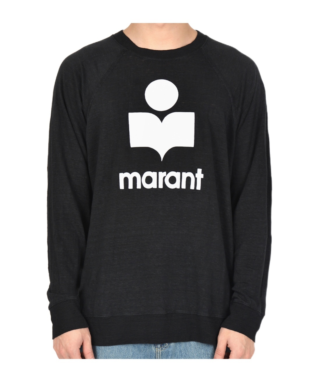 Isabel Marant Logo-printed Long-sleeved T-shirt In Black