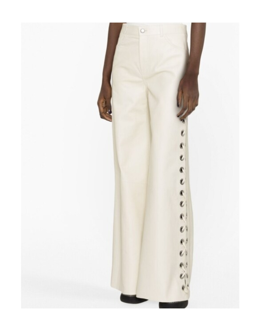 Chloé Logo Casual Pants In White