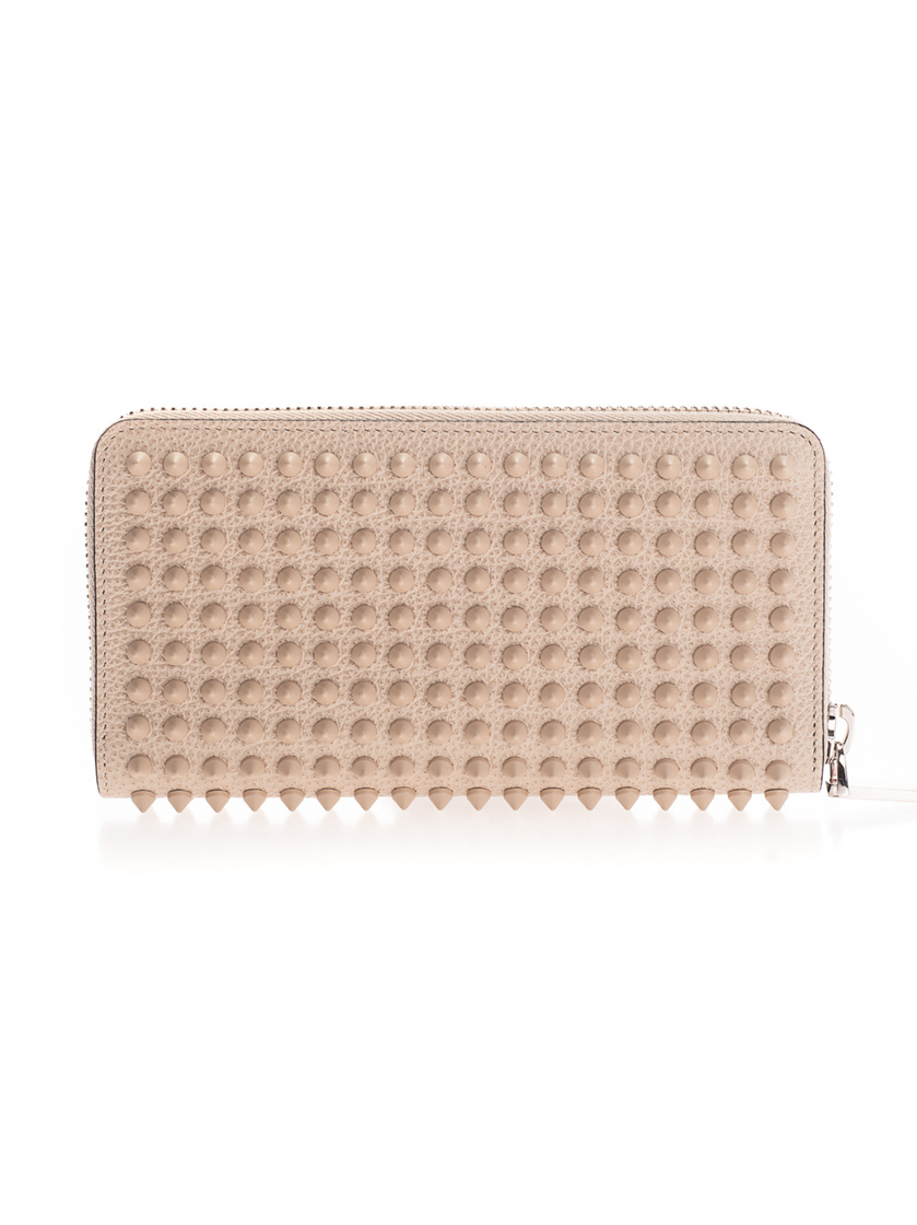 Christian Louboutin Zipper Wallet In Nude