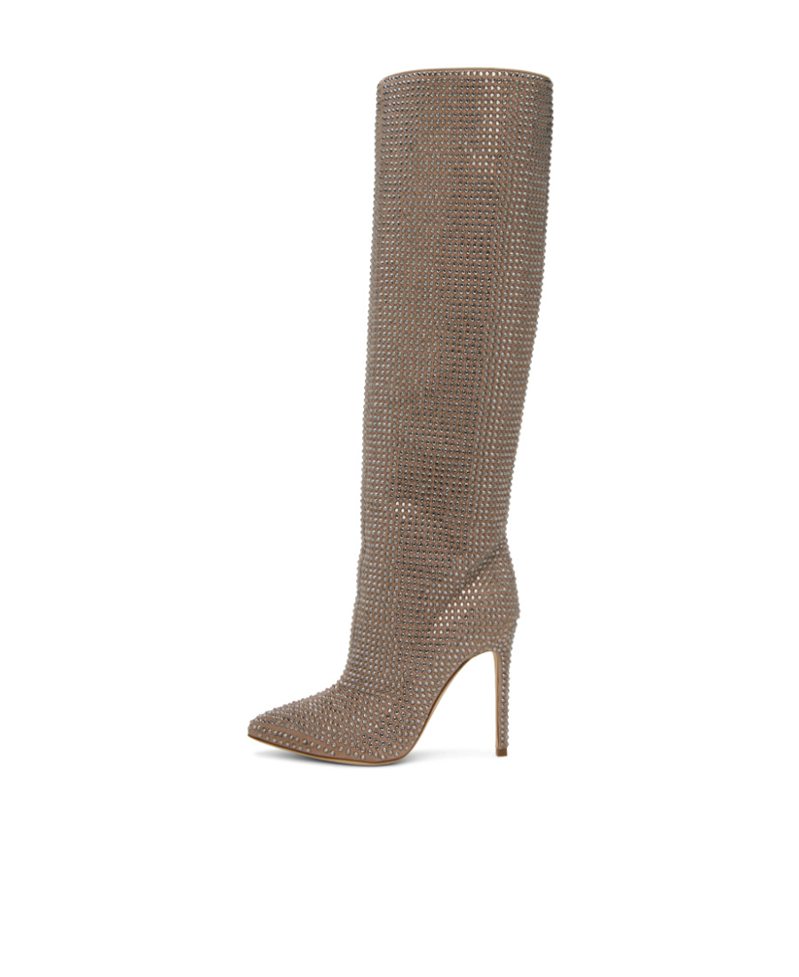 Paris Texas Crystal Decorative Boots In Brown